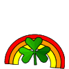 Happy St Patrick's Day Leprechaun Rainbow animated gif