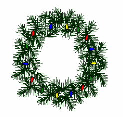 Christmas wreath with lights animated gif