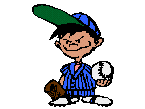 ball boy with baseball hat glove animated gif