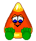 candy corn faces green feet animated <span class=