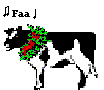 cow sings christmas carol animated gif