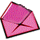 email letter with a rose pink envelope animated gif