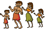 family does hula dance animated gif