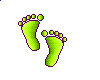 green footprints animated gif