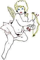 cupid glowing with bow and arrows animated gif