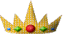 gold crown with sparkling diamonds and rubies animated gif