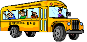 kids inside school bus running riot animated gif