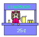 girl at lemonade stand 25c animated gif