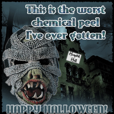 Worst chemical peel Happy Halloween animated gif