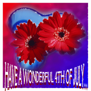 red flowers have a wonderful 4th of July animated gif