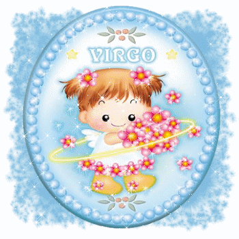 Virgo zodiac text animated gif
