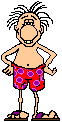 happy old man swim shorts animated gif
