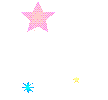 pink yellow and blue stars pulsate animated gif