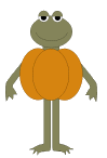 frog pumpkin trick or treat costume animated gif
