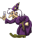 purple witch with potion animated gif