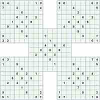 Printable Samurai Sudoku on Printable Sudoku   Antsanch Com