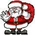Santa waving animated gif