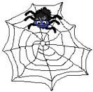 halloween spider and web animation
