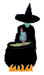 witch stiring pot animation