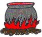 halloween pot and fire animation
