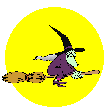 witch flying animation
